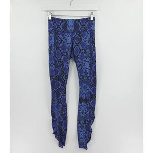 Lululemon Speed Tight IV Womens 2 Blue Mini Ziggy‎ Snake Full-On Athleisure